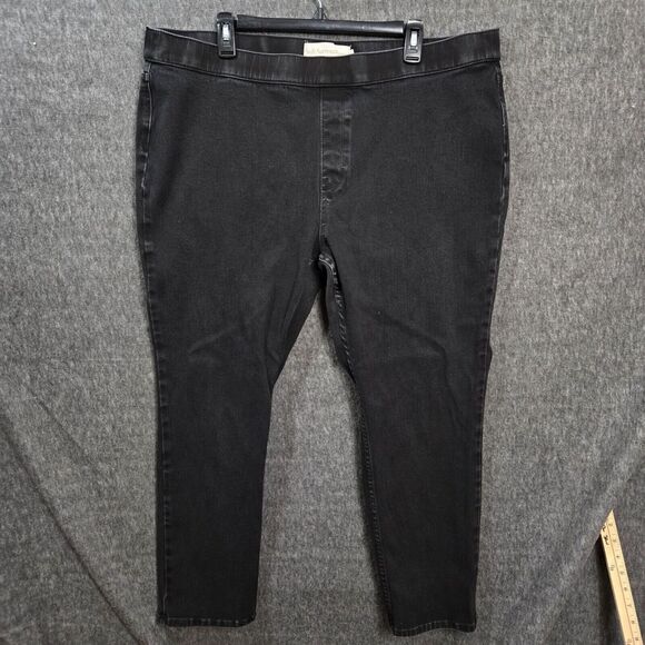 Soft Surroundings Black Pants Women 2X Pull On High Rise Skinny Ankle - Picture 1 of 12